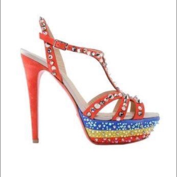 GREYMER SEXY MULTICOLORED PLATFORM W STUDS Siz 39 - Picture 1 of 1